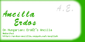ancilla erdos business card